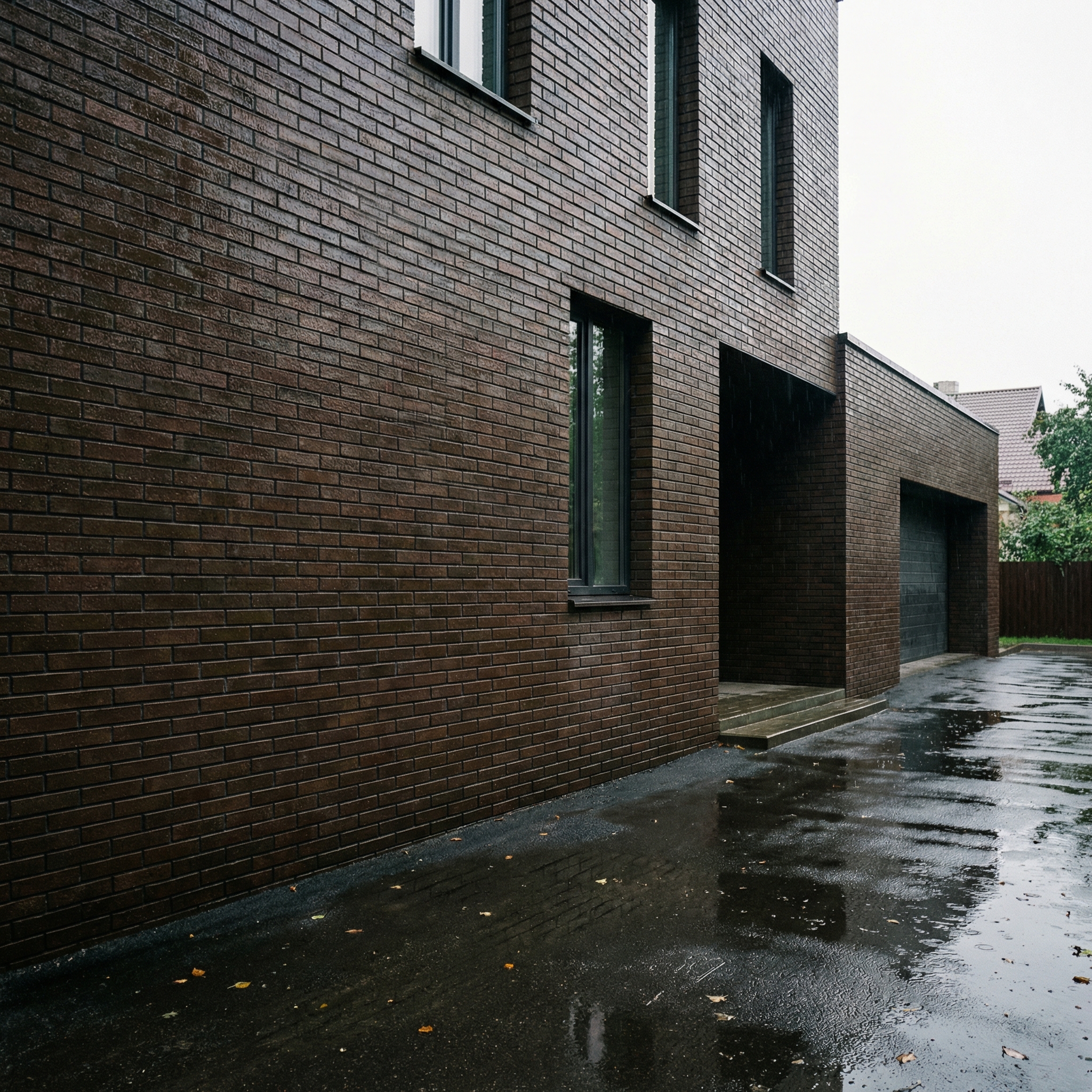 Фасад из клинкерного кирпича